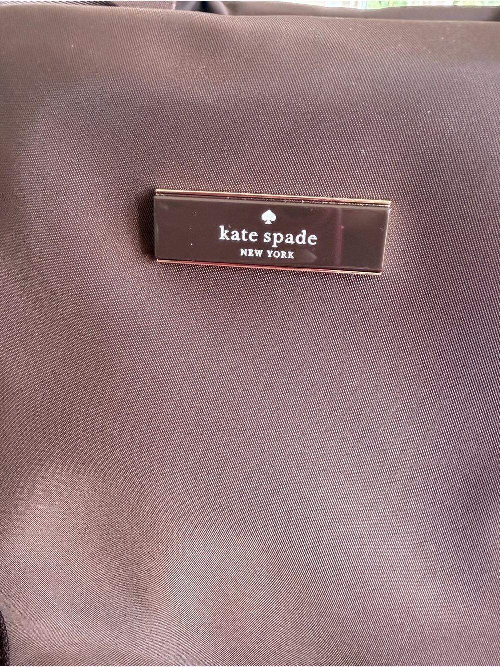 🤎 NWT Kate Spade Carter Nylon Large Weekender Hot Fudge KL968 - Picture 4 of 13